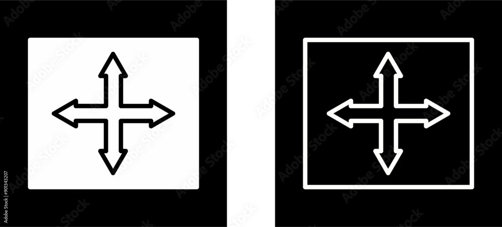 Fototapeta premium Directions Vector Icon