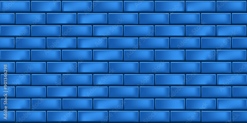 Blue colored brick ceramic tiles. Modern seamless pattern, brick metro ceramic tiles. Vector illustration. Blue colored brick ceramic tiles. Modern seamless pattern, brick metro ceramic tiles. Vector illustration.