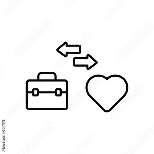 Work-Life Balance vector icon