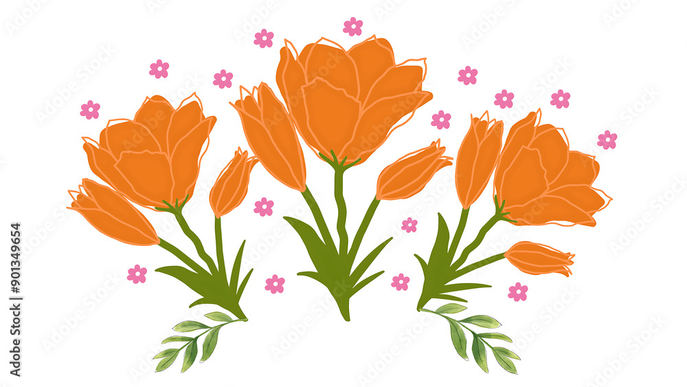 Fototapeta premium Orange Rose Flower