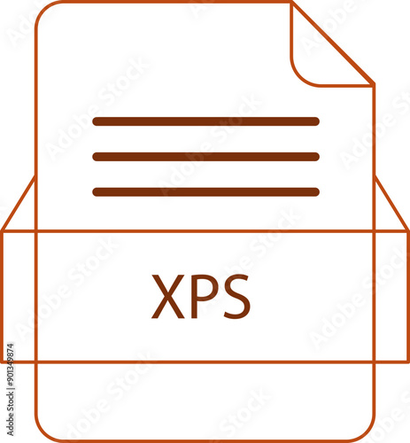 XPS File icon black outline