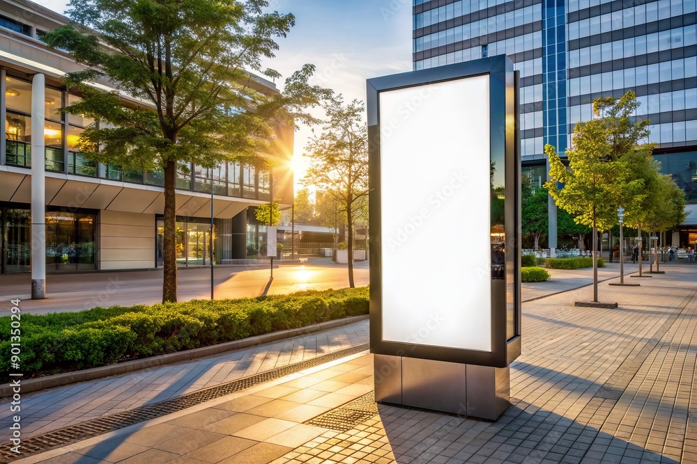 Empty outdoor digital signage light box Ideal for digital advertisement information board mall ads video wall billboard large posters for campaigns and mockups : Generative AI Empty outdoor digital signage light box Ideal for digital advertisement information board mall ads video wall billboard large posters for campaigns and mockups : Generative AI