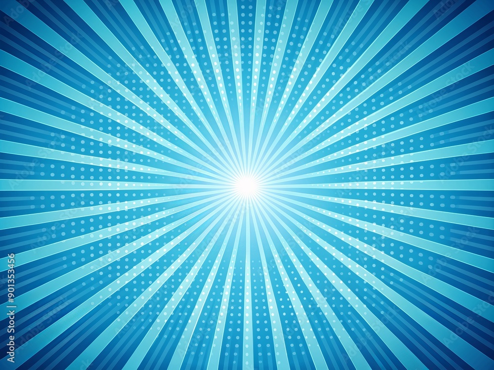 Vibrant blue sunburst pattern background featuring radial abstract rays in a retro vintage illustration style, evoking a sense of dynamism and nostalgic flair. Vibrant blue sunburst pattern background featuring radial abstract rays in a retro vintage illustration style, evoking a sense of dynamism and nostalgic flair.