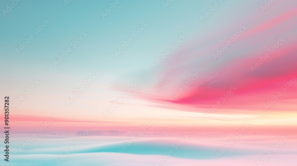 A serene gradient sky blending soft pink and blue hues, creating a dreamy atmosphere over a tranquil landscape. A serene gradient sky blending soft pink and blue hues, creating a dreamy atmosphere over a tranquil landscape.