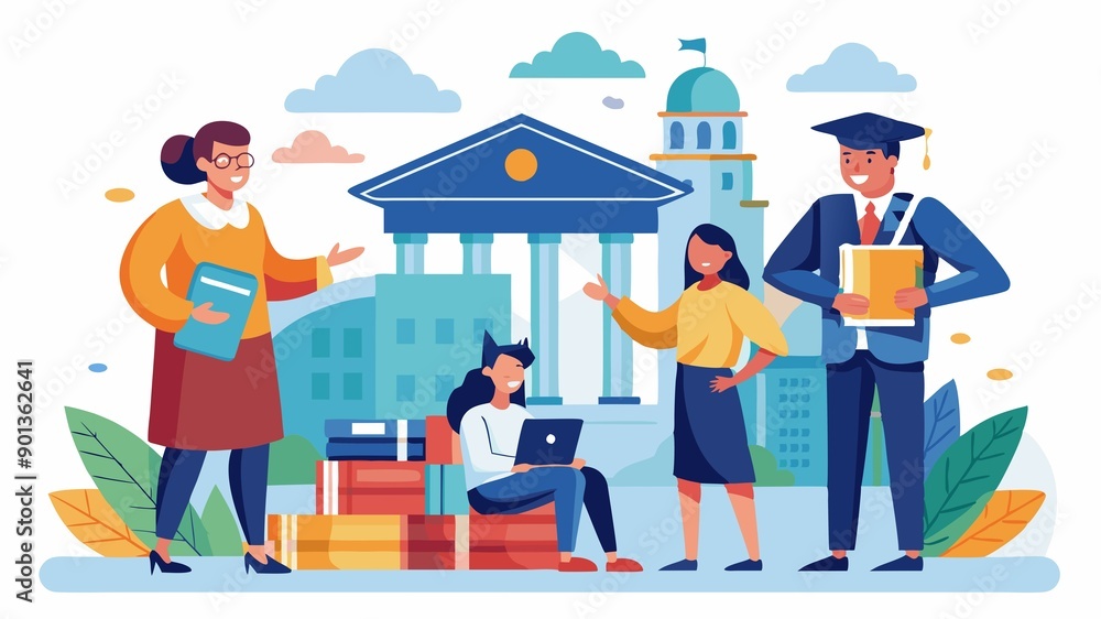 Naklejka premium They provide academic and career counseling, empowering students to explore their options and make informed decisions about their future.