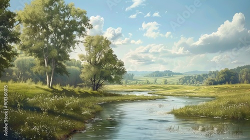 River in the countryside.