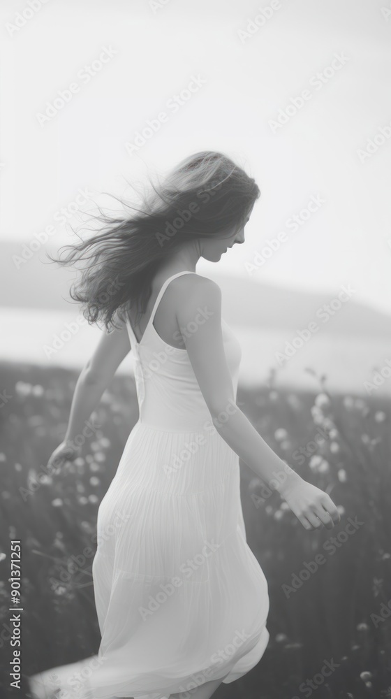Blooming flower dress outdoors fashion. Blooming flower dress outdoors fashion.