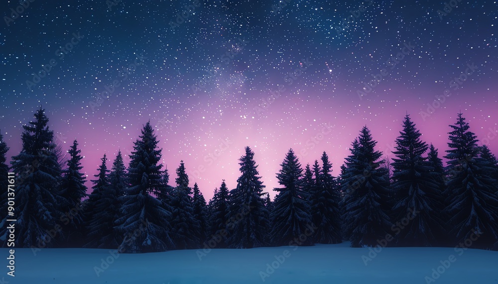 Highdefinition photo of Northern Lights over a snowcovered forest, starfilled sky, Highdefinition photo of Northern Lights over a snowcovered forest, starfilled sky,