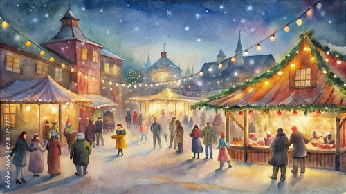 Christmas Square is decorated