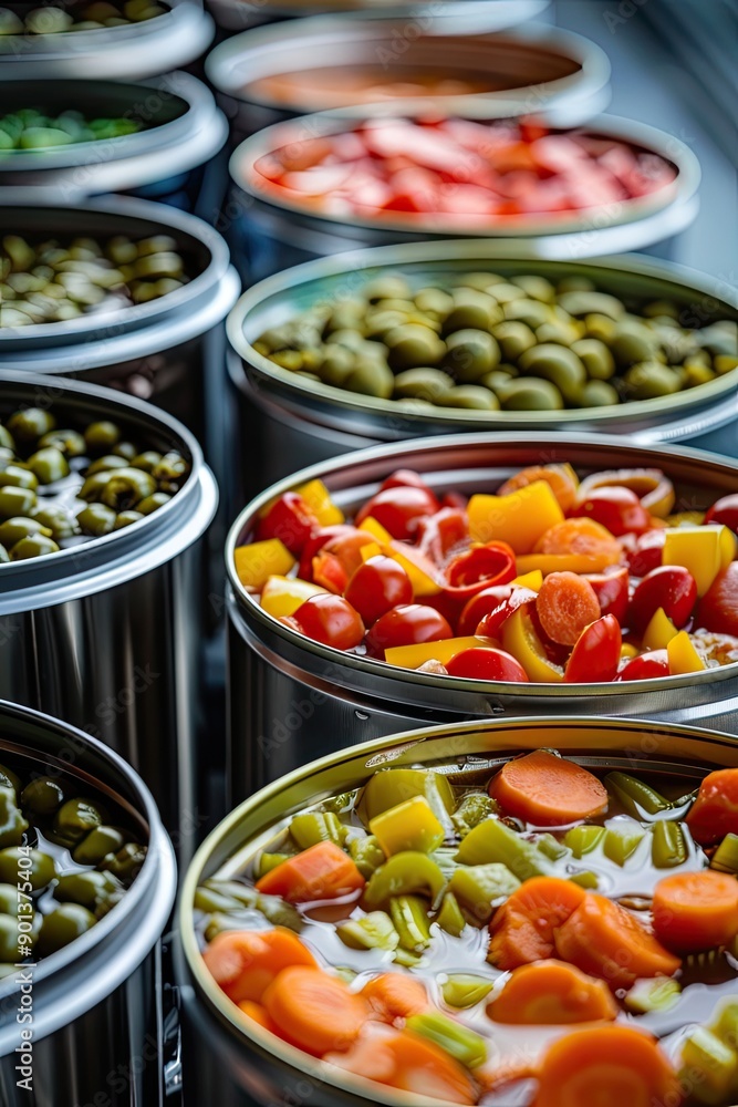close up of canned vegetables. Selective focus close up of canned vegetables. Selective focus
