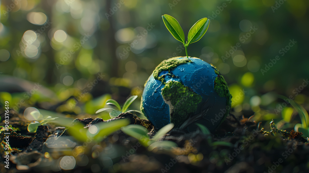 Green Earth, symbolizing environmental protection and sustainable development Green Earth, symbolizing environmental protection and sustainable development