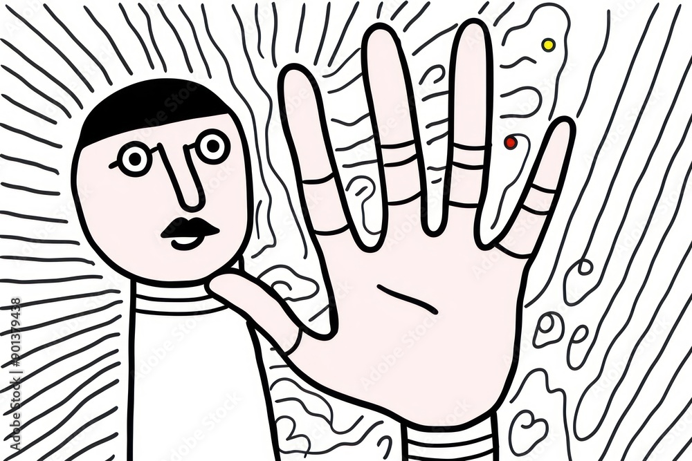 Person holding light bulb drawing cartoon sketch. Person holding light bulb drawing cartoon sketch.