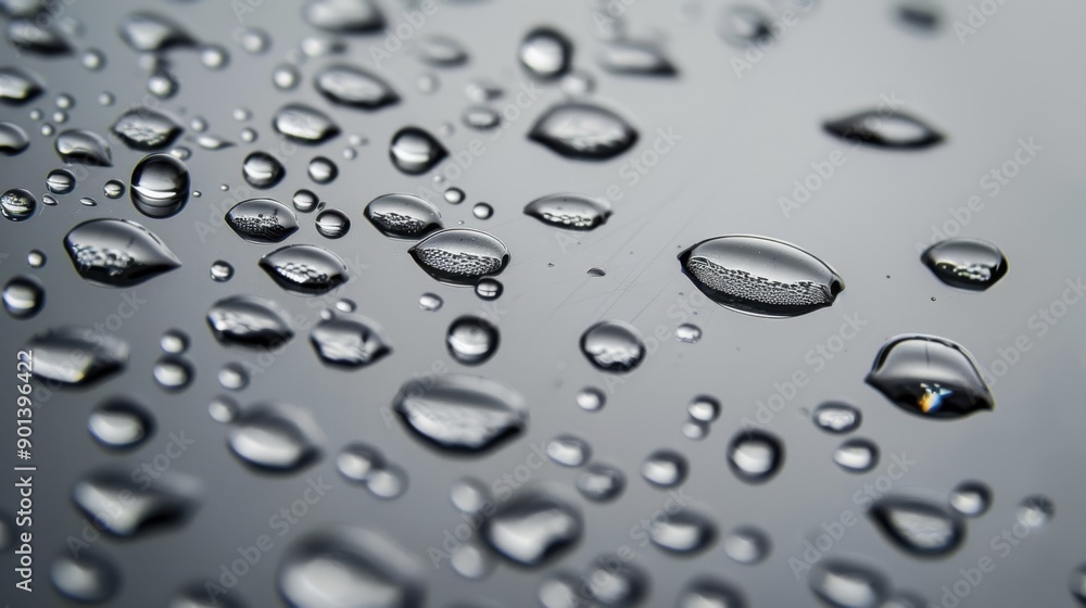 Gray Water Drop on Glass. Abstract Grey Water Dripped on Glasses Gray Water Drop on Glass. Abstract Grey Water Dripped on Glasses