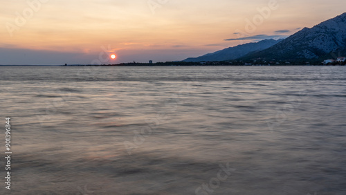 sunset over the adriatic sea