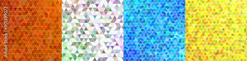 Abstract triangle polygon background set