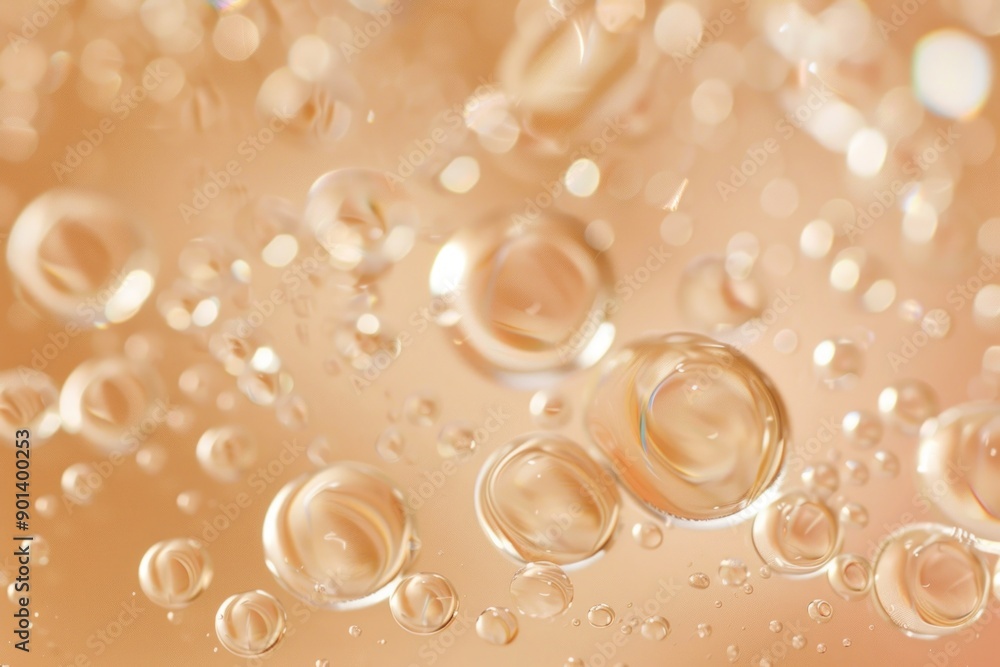 close up of shiny beige face serum molecules close up of shiny beige face serum molecules