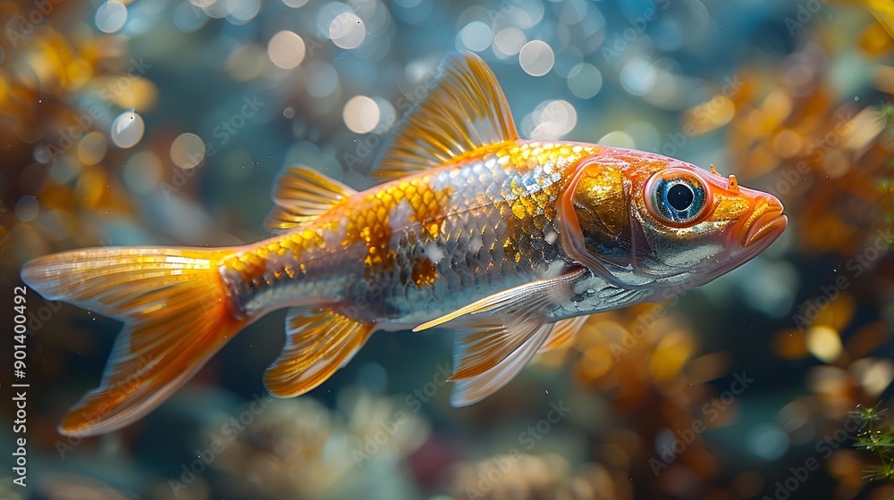 a fish swimming in water.