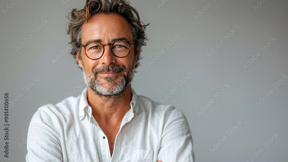 Smiling teacher with arms crossed on white background World Teachers Day Smiling teacher with arms crossed on white background World Teachers Day