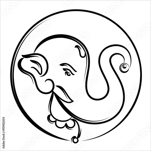Ganesha Pen Ink Style M_2407001