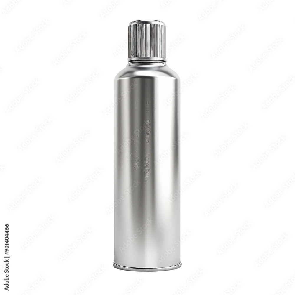 Metallic bottle isolated on a white background. Perfect for product mockups, packaging designs, and commercial purposes. Metallic bottle isolated on a white background. Perfect for product mockups, packaging designs, and commercial purposes.