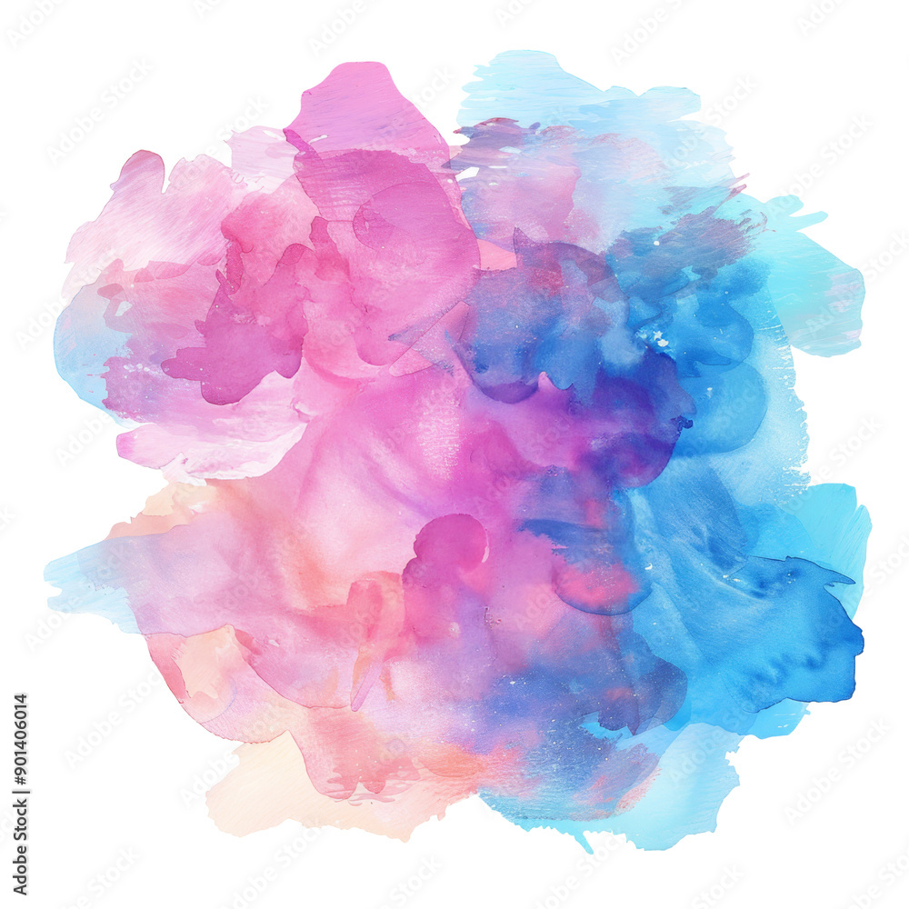 Fototapeta premium A vibrant watercolor splash featuring elegant calligraphy, isolated on a white background, transparent background.