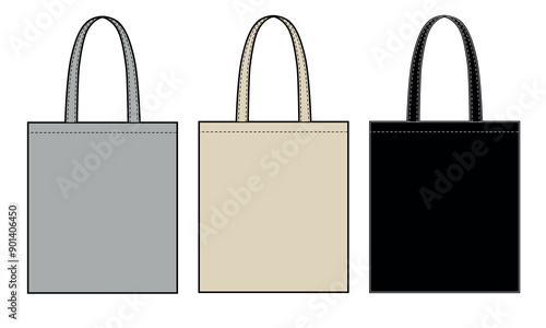 Set of shopping bag flat design