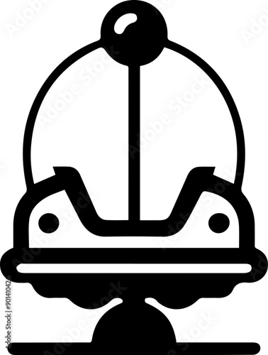 Classic amusement park ride icon featuring a bumper car, perfect for fun and entertainment themes.