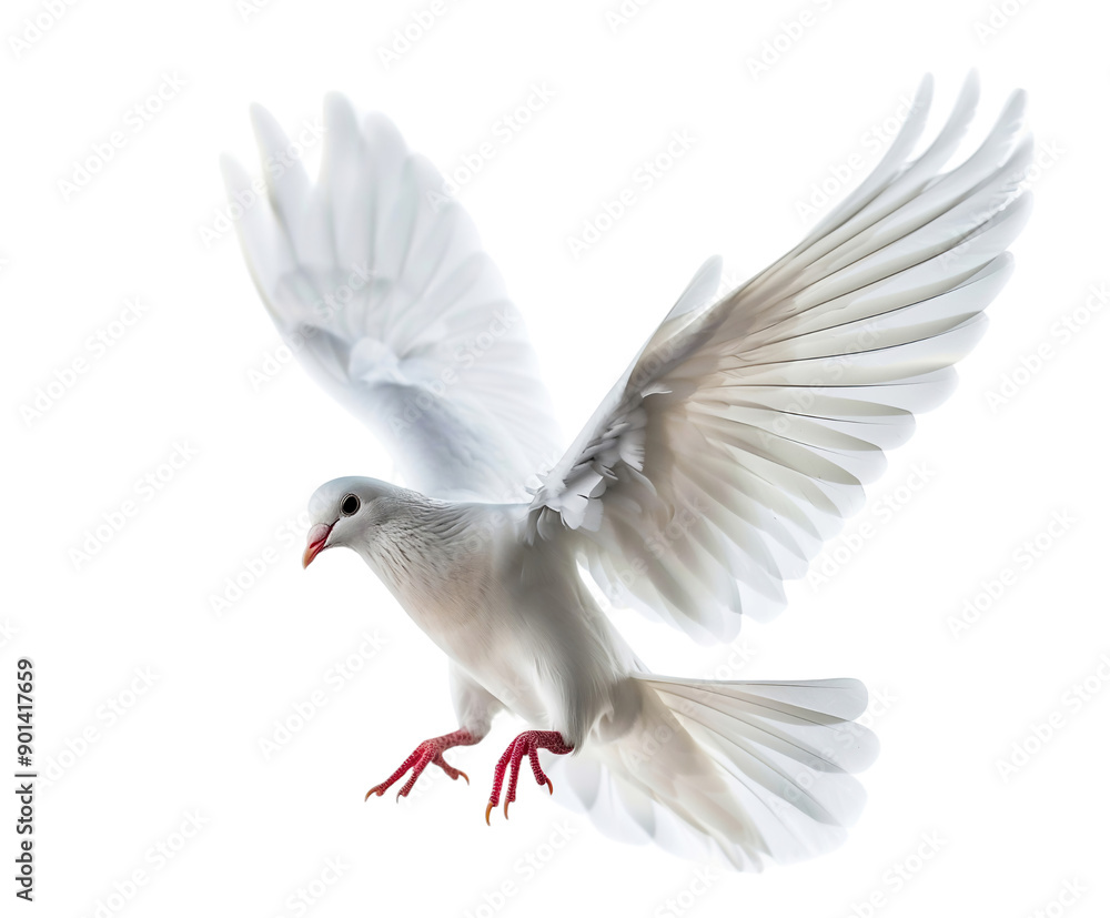 dove bird or white pigeon in white background dove bird or white pigeon in white background