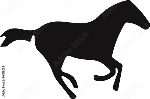 Horse animal silhouette icon. mammal symbol forest or wild illustration