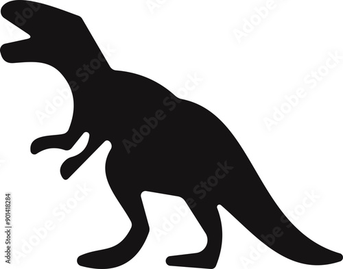 dinosaur animal silhouette icon. mammal symbol forest or wild illustration