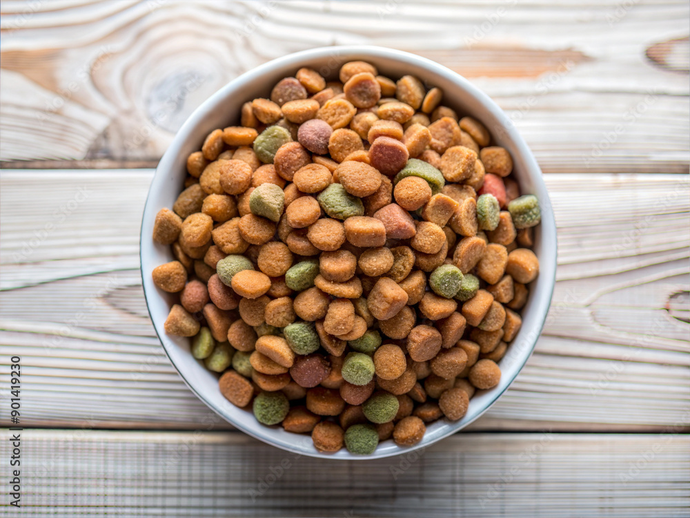 ceramic bowl with dry pet food ceramic bowl with dry pet food