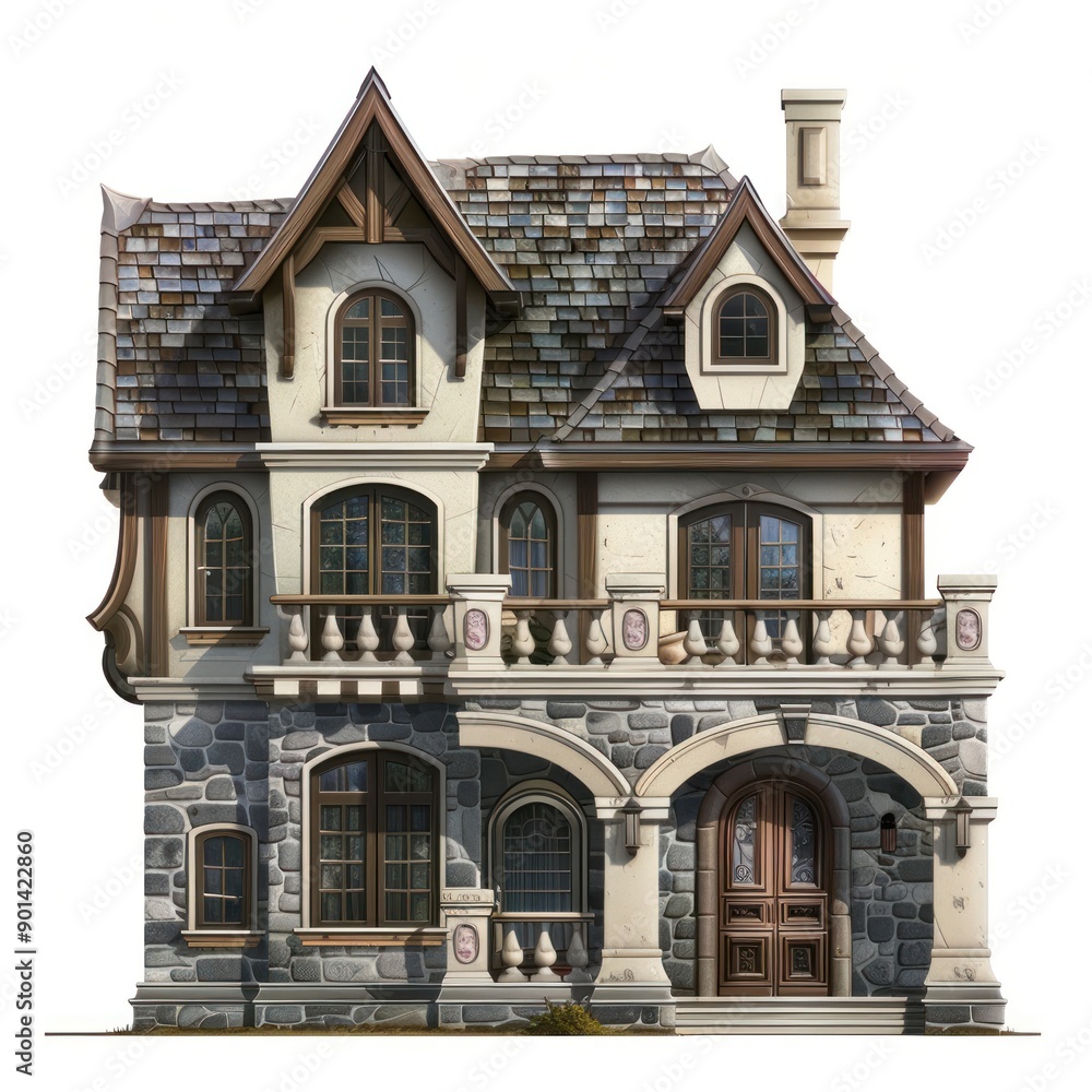 Cartoon of Roofing architecture building house. Cartoon of Roofing architecture building house.