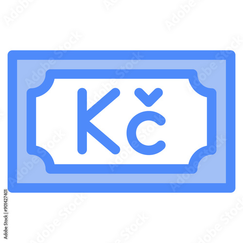 Czech koruna, banknote, country, money, cash Icon