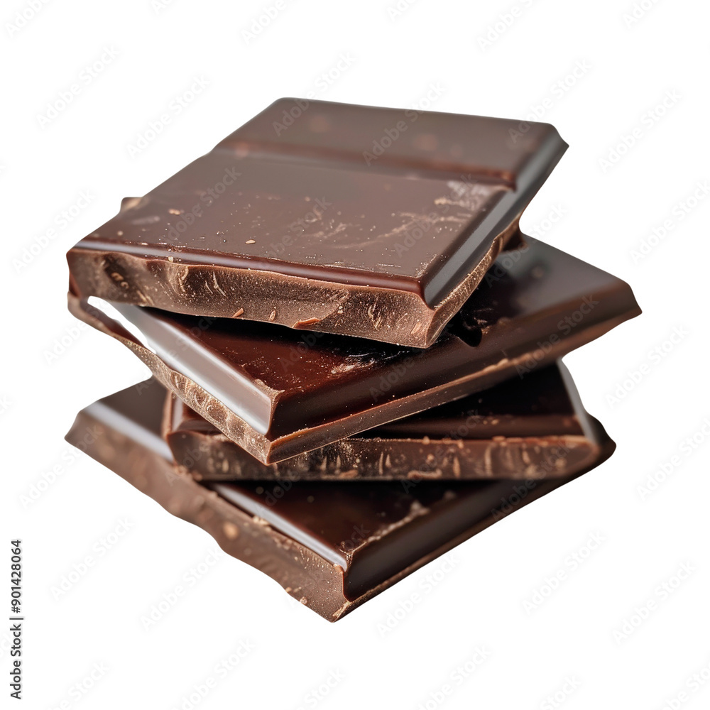 Close-up of a stack of rich, dark chocolate squares, perfect for desserts, baking, or simply indulging in a sweet treat. Close-up of a stack of rich, dark chocolate squares, perfect for desserts, baking, or simply indulging in a sweet treat.