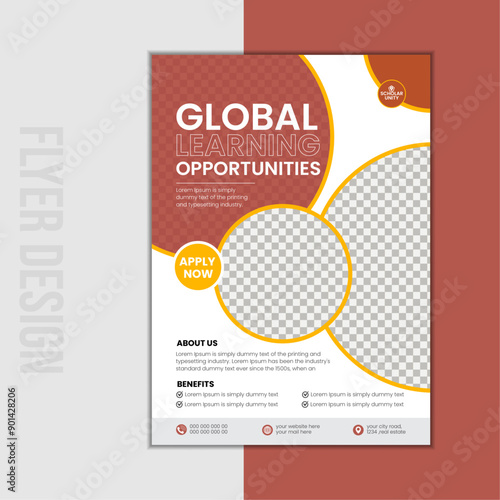 Education Flyer Design, back to school flyer template