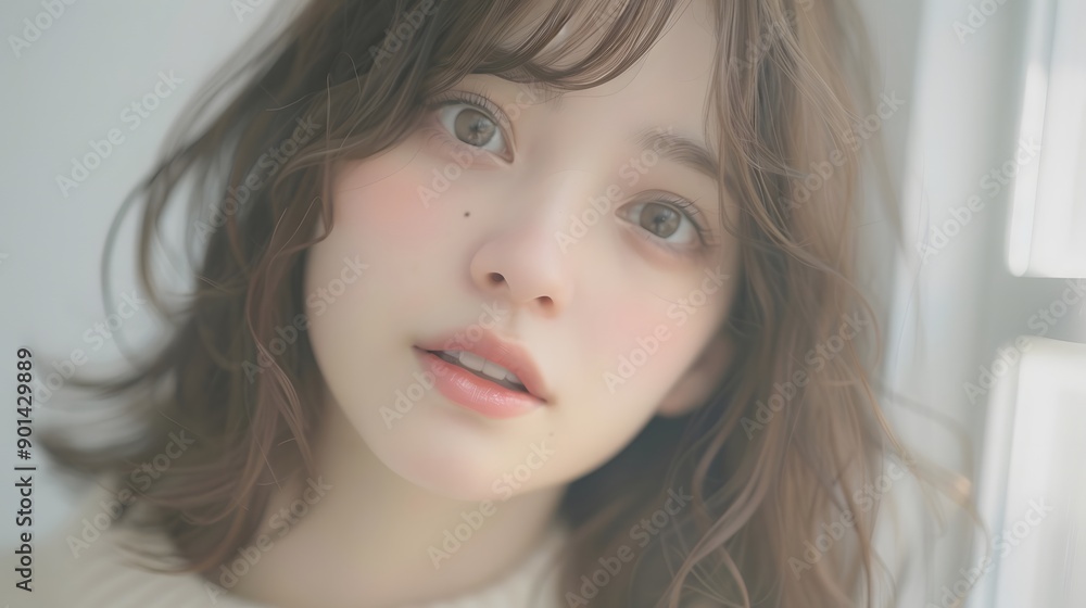 ブログやホームページに使える清楚で美しい女性と背景 ブログやホームページに使える清楚で美しい女性と背景