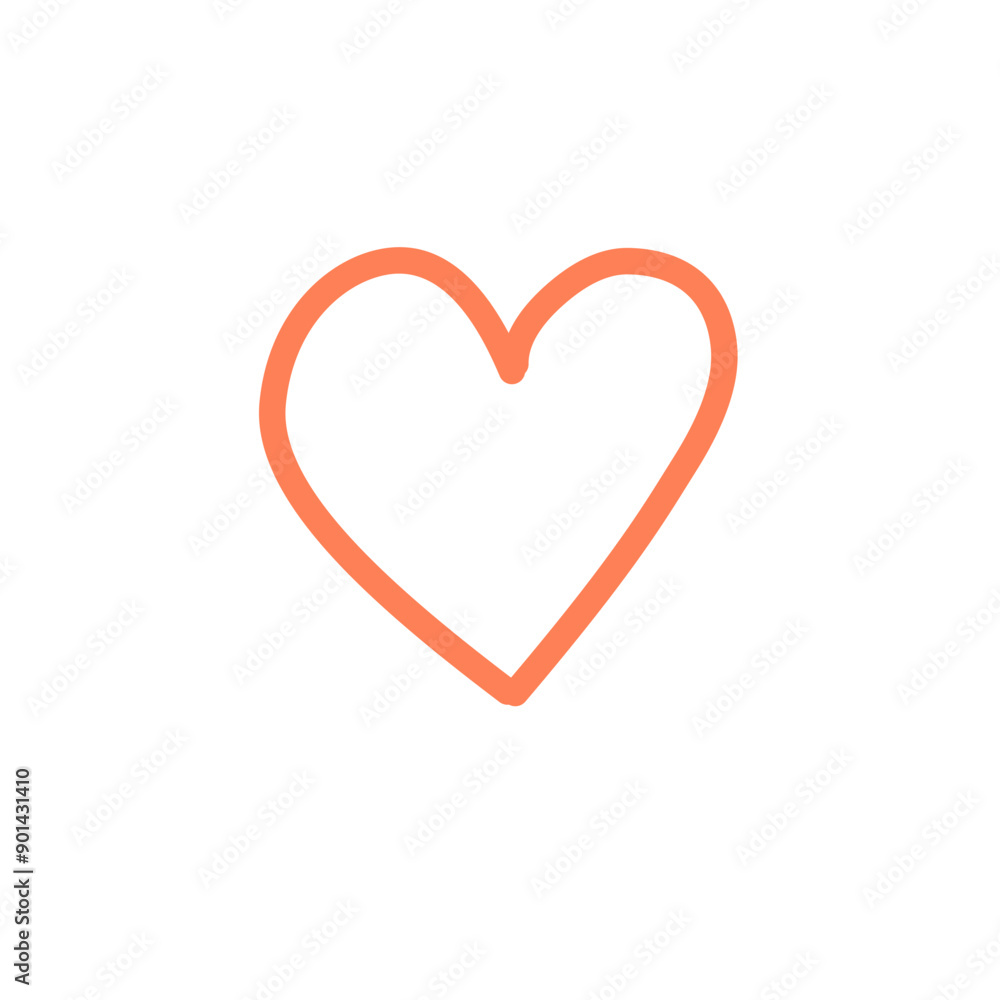 Hand drawn heart, vector love symbol Hand drawn heart, vector love symbol