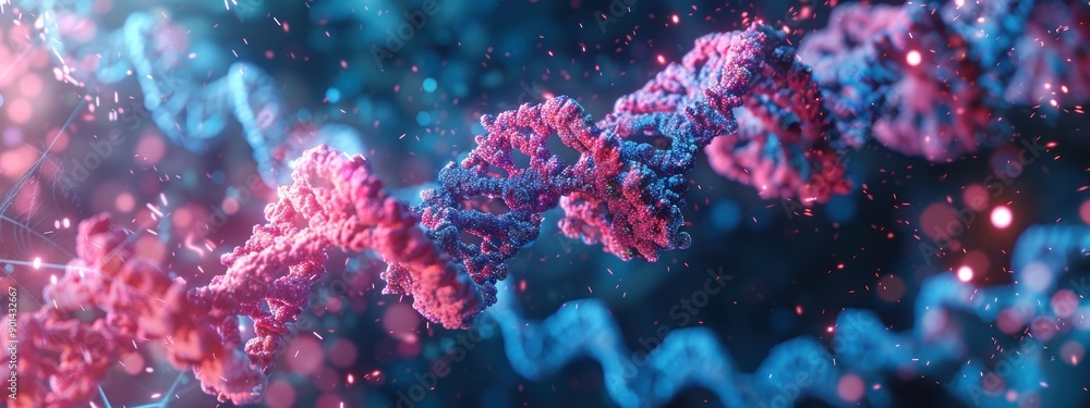 Fototapeta premium DNA Double Helix, Scientific Discovery, Genetic Code