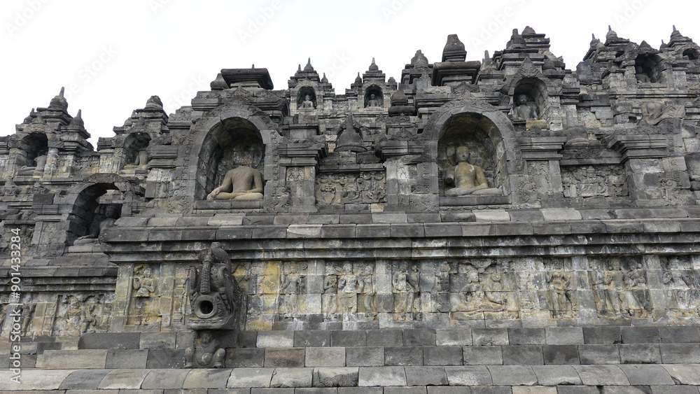Fototapeta premium Templo de Borobudur, Magelang Regency, Java, Indonesia