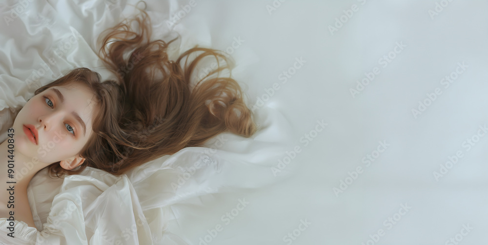 ブログやホームページに使える清楚で美しい女性と背景