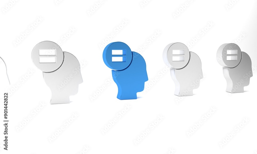 Blue Calculation icon isolated on white background. Minimalism concept. 3D render illustration Blue Calculation icon isolated on white background. Minimalism concept. 3D render illustration