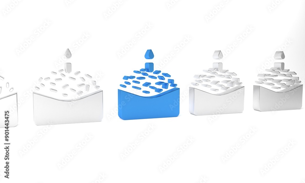 Blue Easter cake and candle icon isolated on white background. Happy Easter. Minimalism concept. 3D render illustration Blue Easter cake and candle icon isolated on white background. Happy Easter. Minimalism concept. 3D render illustration