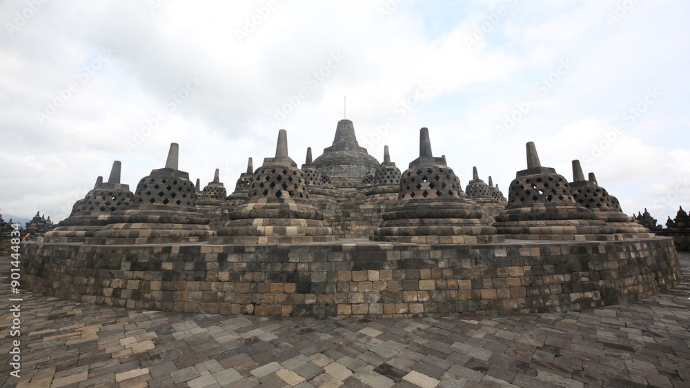 Fototapeta premium Templo de Borobudur, Magelang Regency, Java, Indonesia