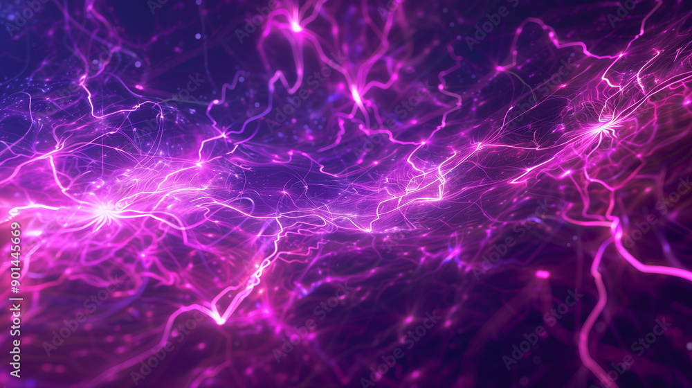 A purple background with purple lines and dots A purple background with purple lines and dots