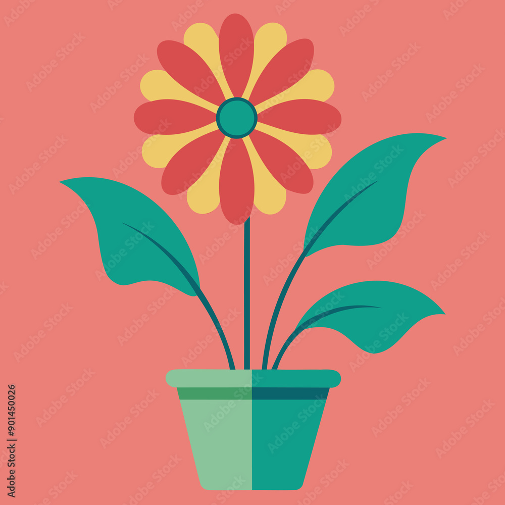 Fototapeta premium Flower In a Pot