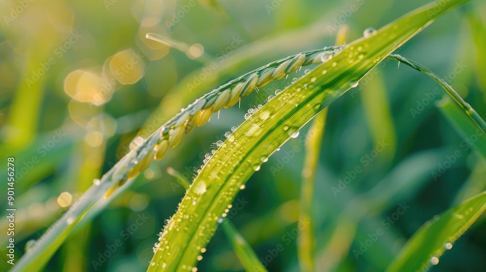 Rice leaf folder disease caused by Cnaphalocrocis medinalis larvae Selective focus photo Rice leaf folder disease caused by Cnaphalocrocis medinalis larvae Selective focus photo