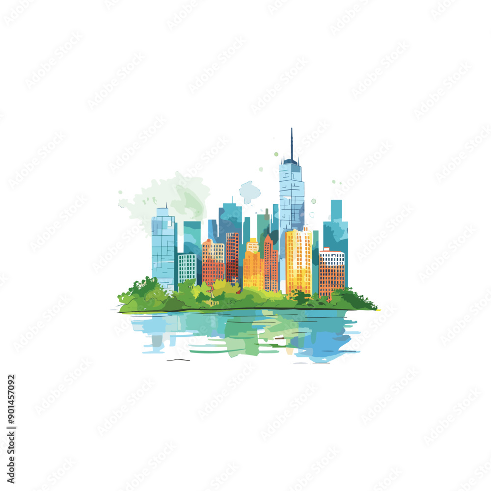 Obraz premium urban vector illustration.ai generated
