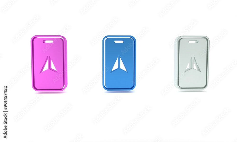 Colorful Infographic of city map navigation icon isolated on white background. Mobile App Interface concept design. Geolacation concept. Minimalism concept. 3D render illustration Colorful Infographic of city map navigation icon isolated on white background. Mobile App Interface concept design. Geolacation concept. Minimalism concept. 3D render illustration