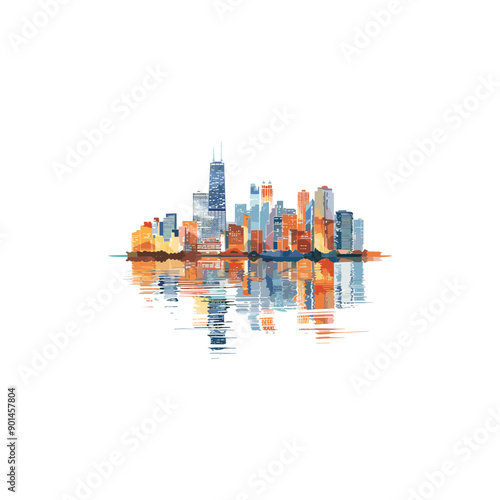 urban vector illustration.ai generated photo