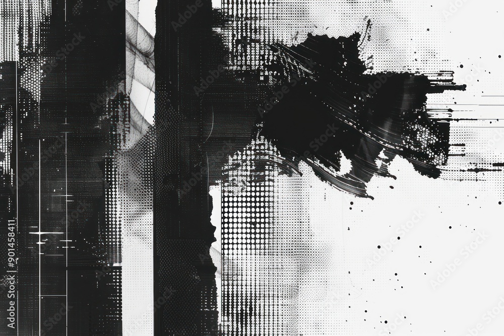Glitch distorted grunge layer, noise destroyed texture background banner illustration - defect error shapes Glitch distorted grunge layer, noise destroyed texture background banner illustration - defect error shapes